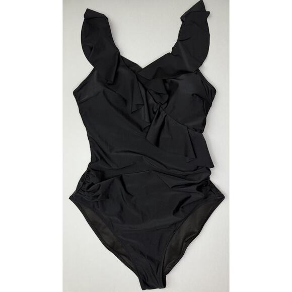 Blooming Jelly Womens One Piece Bathing Suit Tummy Control Swimwear Ruffled, L - Picture 6 of 9